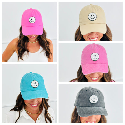 Sherpa Happy Face Hat - 5 Colors