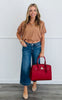 Camel Short Sleeve Split Collar (Reg & Plus)