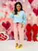 Embroidered Patchwork Hearts XOXO Sweatshirt (Reg.)-2 Colors