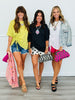 Oversized Side Ruched Tee (Reg.) - 3 Colors