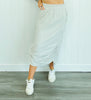 Pale Grey Eco Soft Adjustable Cargo Maxi Skirt (Reg)