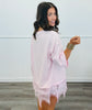 Pink Lace Detail Top (One Size)