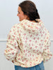 Cream Floral Heavy Fleece Hoodie Sweatshirt (Reg.)