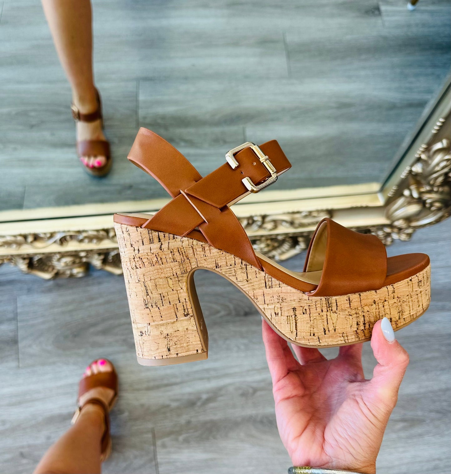 Brown Aspire To Inspire Platform Heel