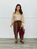 Chocolate Harlem Striped Pants (Reg & Plus)