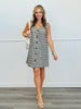 Black Checker Plaid Jumper  Mini Dress (Reg.)