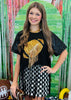 Black Fringe Football Game Day Tee (Reg.)