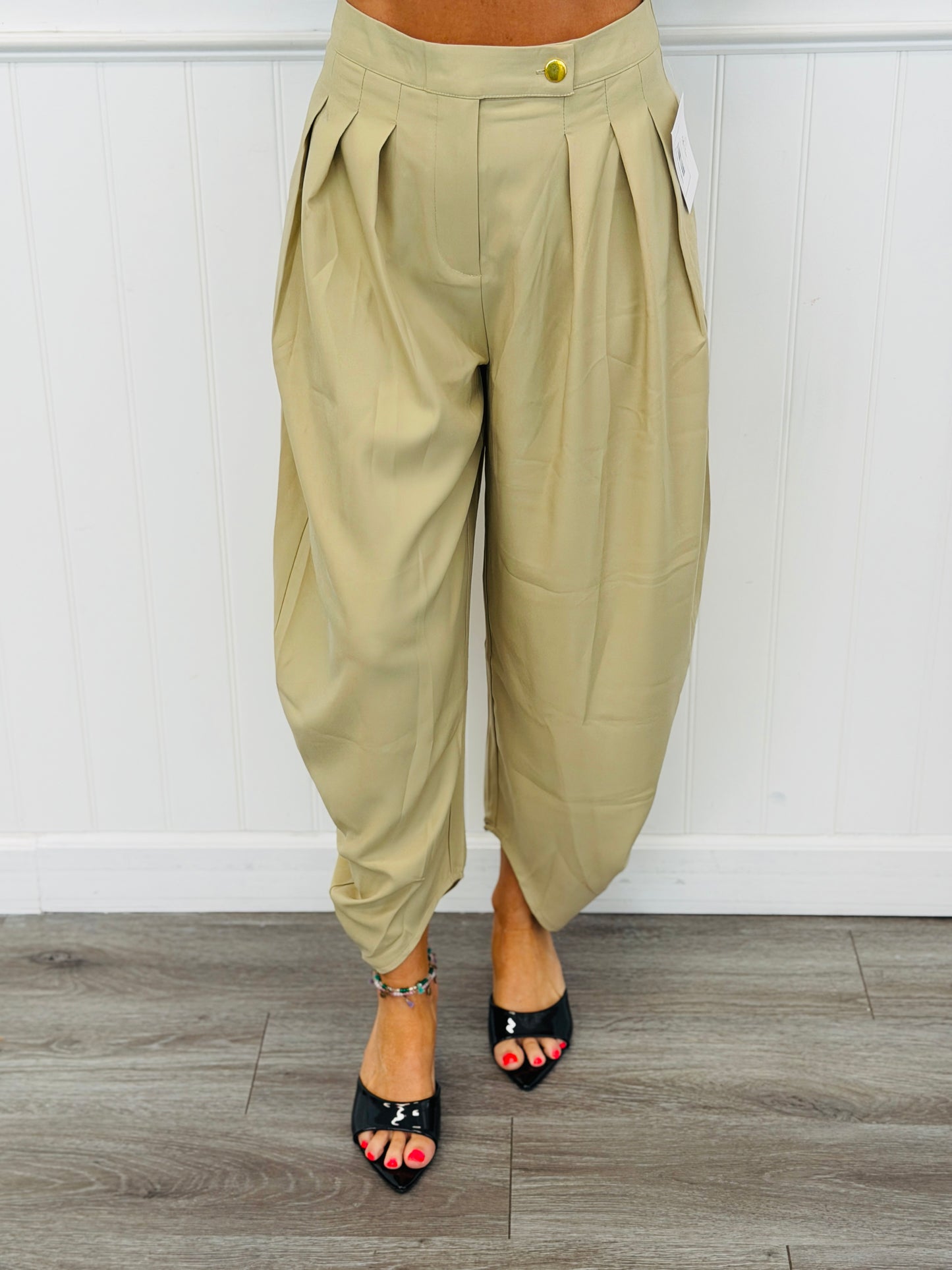 Aladin High Waist Waterfall Pants (Reg & Plus) - 3 Colors