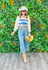 Cream Fish Embroidered Knit Sweater (Reg.)