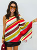 One Shoulder Striped Blouse (Reg.)