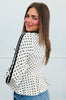 Polka Dot Peplum Track Jacket (Reg and Plus)