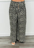 Wide Leg Leopard Drawstring Pants (Reg.)