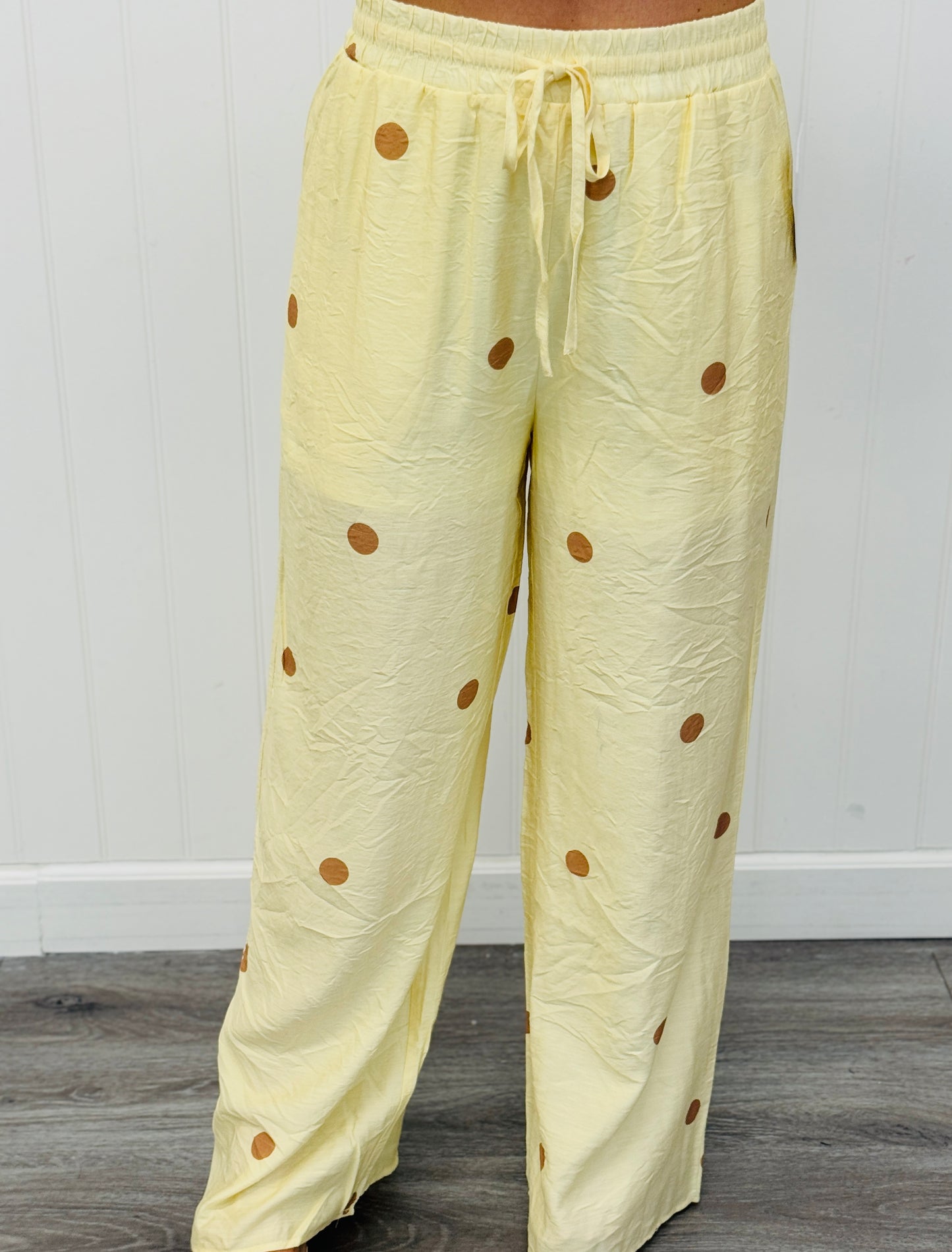 Polka Dot Drawstring Pants (Reg.) -3 Colors
