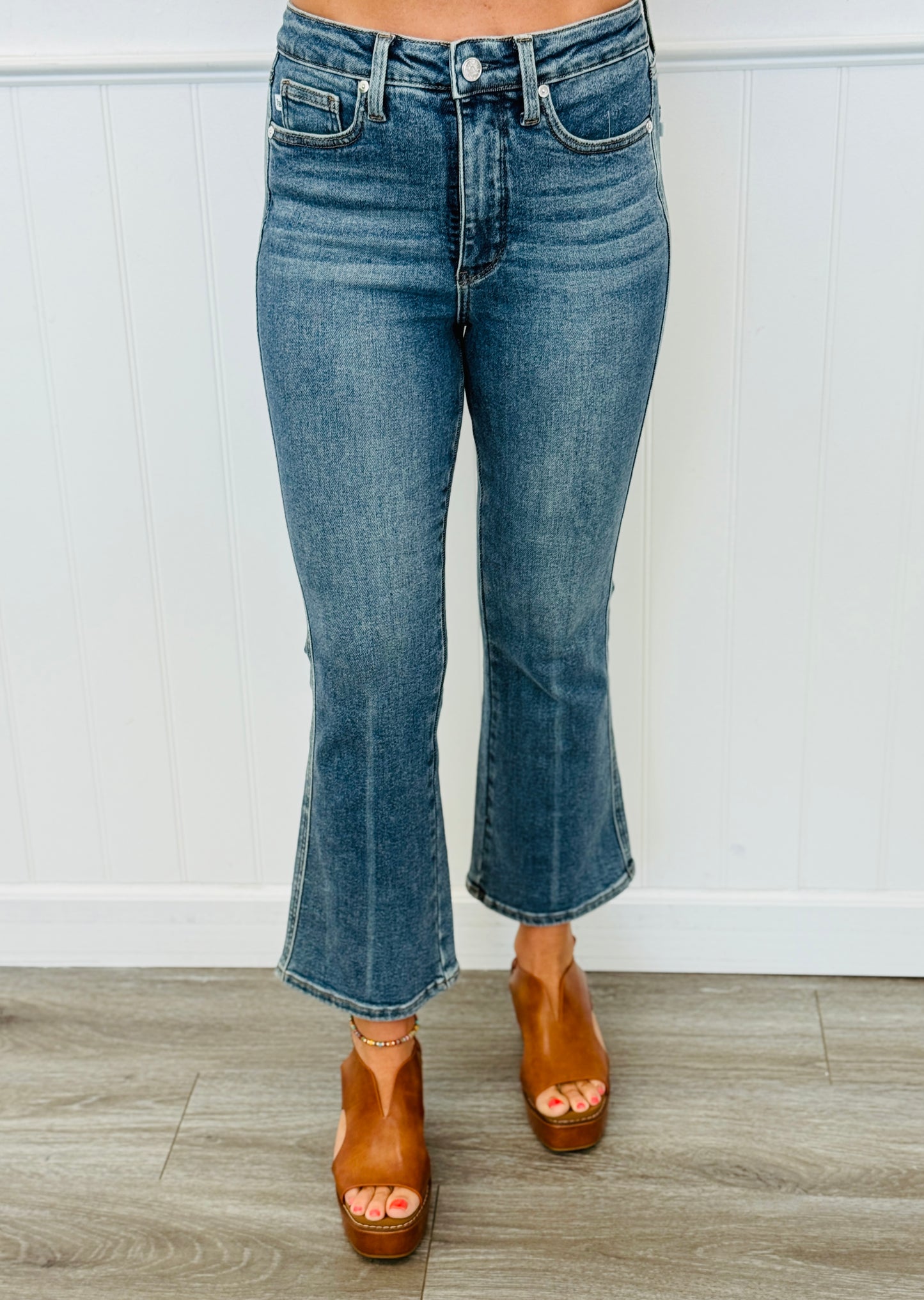 Judy Blue Flatter Me Tummy Control Kick Flares Jeans (Reg. and Plus)
