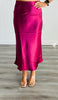 Satin Breezy Hem Midi Skirt (Reg)-3 Colors