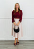 Blush/Pink Tweed Midi Skirt (Reg & Plus)