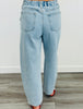 Floral Patch Light Wash Wide Leg Pants (Reg and Plus)