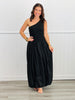Black One Shoulder Midi Dress (Reg.)