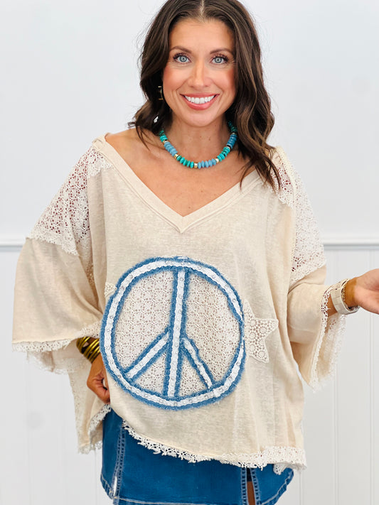 POL Coconut Lace Peace Hoodie Top (Reg.)