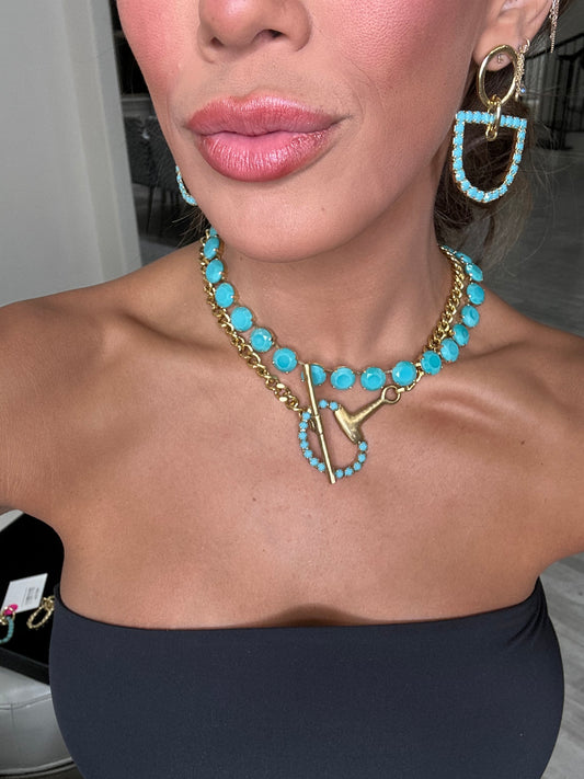 Yochi - The Kylie Necklace in Turquoise