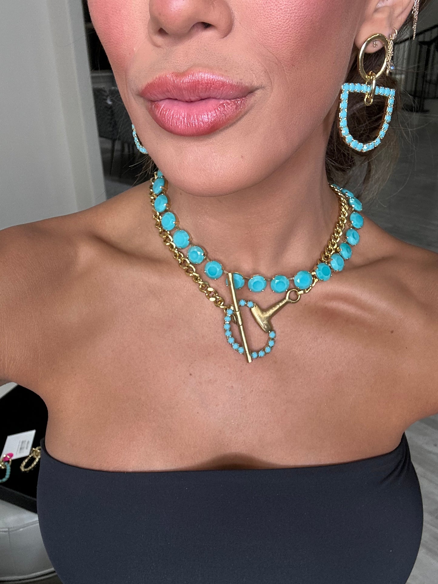 Yochi - The Kylie Necklace in Turquoise