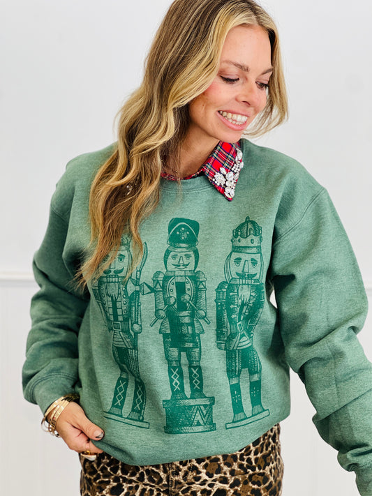 Forest Monochrome Nutcracker Sweatshirt (Reg. and Plus)