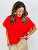 Cable Knit Short Sleeve Sweater Top (Reg & Plus)-2 Colors