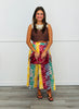 Mixed Floral Print Midi Skirt (Reg. & Plus)