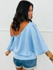 Off Shoulder Cape Top (Reg.)-2 Colors