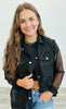 Solid Black Mesh Jacket (Reg. & Plus)