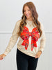 Plaid Bow Long Sleeve Tee (Reg. and Plus)