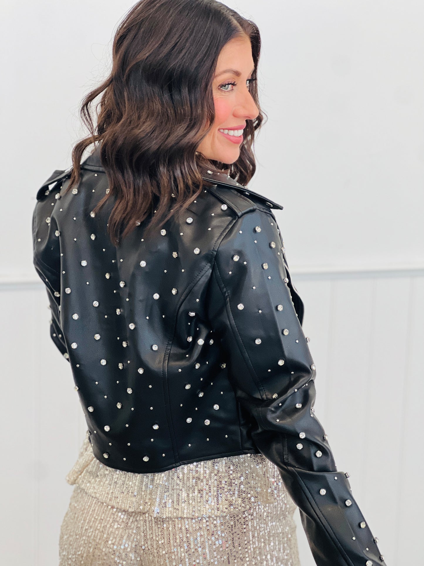 Starlight Studded Moto Jacket (Reg.)-2 Colors