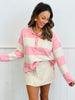 Wide Stripe Polo Sweater Top (Reg.)-2 Colors