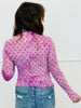 Pink Polka Dot Mesh Top (Reg & Plus)