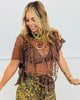 Coffee Lace & Grace Sheer Poncho (Reg.)