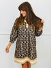 Leopard Combo Printed Mini Dress (Reg. and Plus)