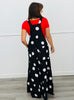 Black O White Polka Dot Tiered Jumpsuit (Reg & Plus)