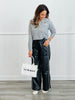 Black Side Line Pleather Pants (Reg.)