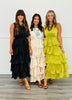 Shimmer Ruffle Tiered Sleeveless Maxi Dress (Reg. & Plus) - 3 Colors