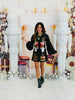 Queen Of Sparkles Black Shimmery Denim Nutcracker Dress (Reg. & Plus)