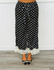 Black/White Silk Satin Polka Dot Pants (Reg & Plus)
