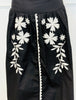 Black Embroidered Top & Midi Skirt Set (Reg & Plus)