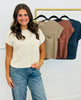 Chest Pocket Sweater Knit Top (Reg. and Plus) - 4 Colors