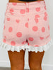 Pink Polka Dot Denim Ruffle Shorts (Reg.)