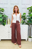 Chestnut Polka Dot Wide Leg Pants (Reg.)