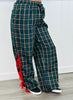 H Green Plaid Side Tie Jogger Pants (Reg. and Plus)