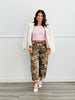 Washed Camo Mid Rise Barrel Pants (Reg.)