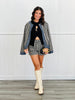 Black Tweed Contrast Embroidered Trim Shorts (Reg.)