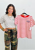 Striped New York Brooklyn Embroidered Top (Reg.) - 2 Colors