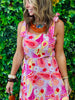 Pink Combo Tropical Print Midi Dress (Reg.)
